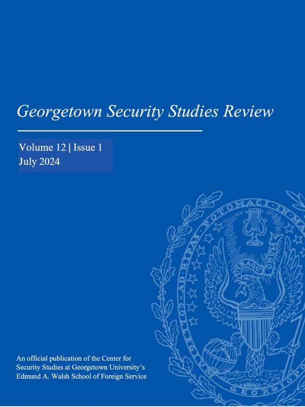 Georgetown Security Studies Review 12(1) cover
