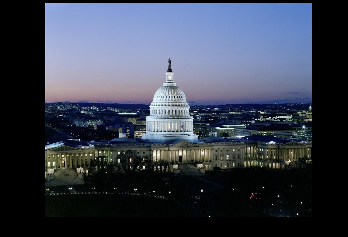 U.S. Capitol at dusk
